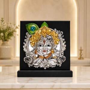 Baby Krishna Multicolor resin gift idol - view 4 | GW Creations