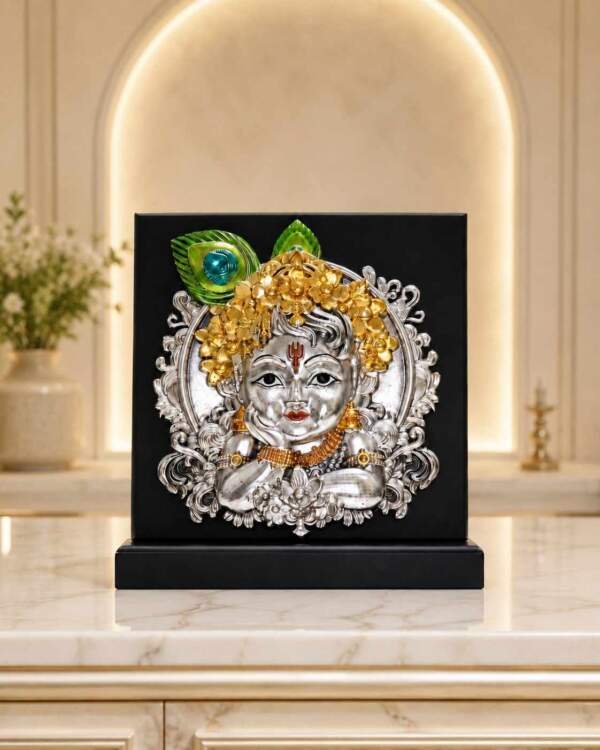 Baby Krishna Multicolor resin gift idol - view 4 | GW Creations