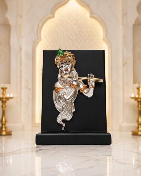 Flute Krishna Multicolor resin gift idol - view 4 | GW Creations