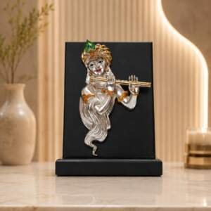 Flute Krishna Gold resin gift idol - view 4 | GW Creations