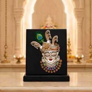 Krishna Black resin gift idol - view 4 | GW Creations