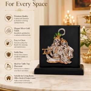 Radha Krishna Multicolor resin gift idol - view 4 | GW Creations