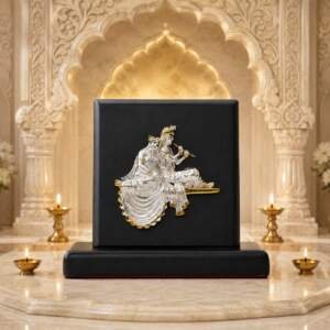 Radha Krishna Gold resin gift idol - view 4 | GW Creations