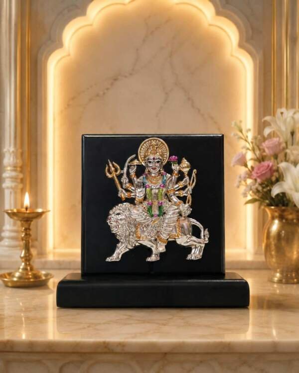 Sherawali Mata Multicolor resin gift idol - view 4 | GW Creations