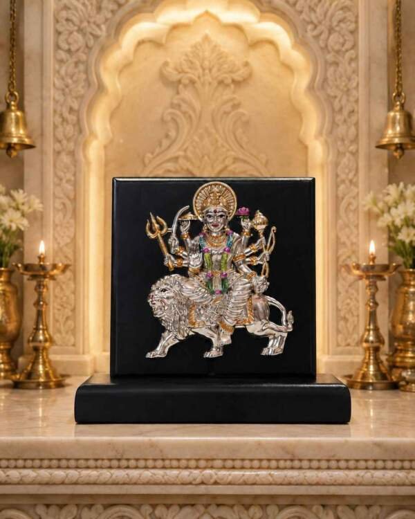 Sherawali Mata Multicolor resin gift idol - view 4 | GW Creations