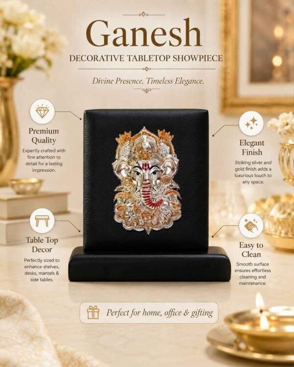 Ganesh Black resin gift idol - view 6 | GW Creations