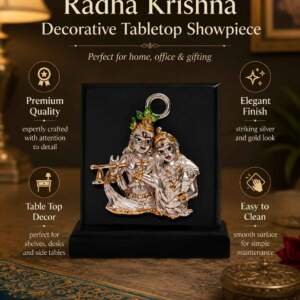 Radha Krishna Multicolor resin gift idol - view 6 | GW Creations