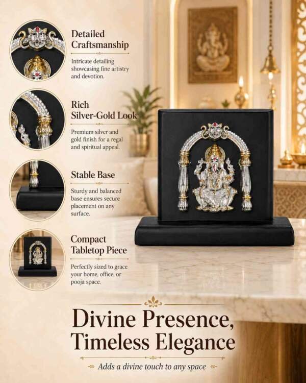 Ganesh Multicolor resin gift idol - view 6 | GW Creations