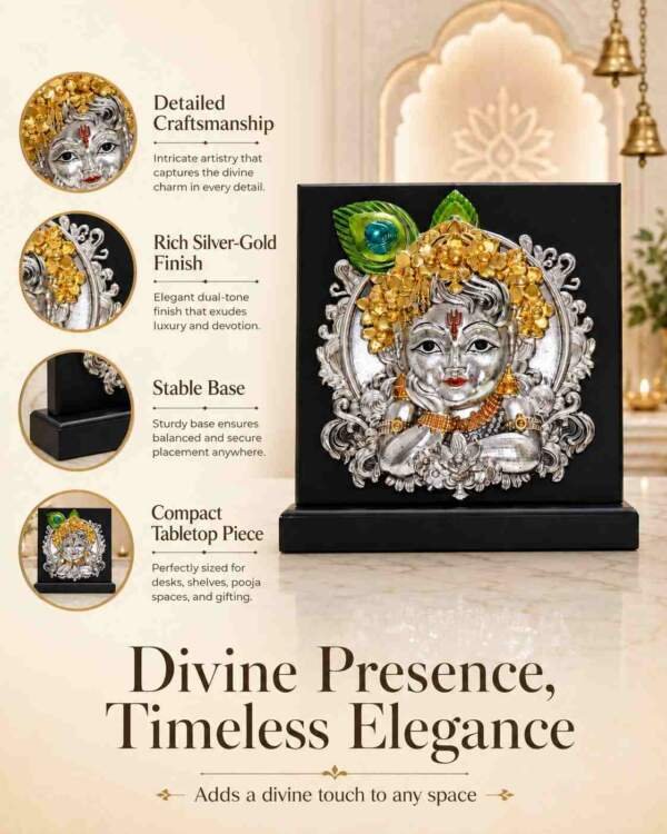 Baby Krishna Gold resin gift idol - view 6 | GW Creations