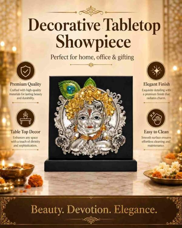 Baby Krishna Gold resin gift idol - view 7 | GW Creations