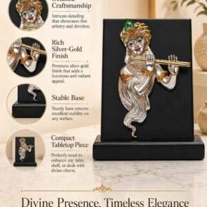 Flute Krishna Multicolor resin gift idol - view 5 | GW Creations