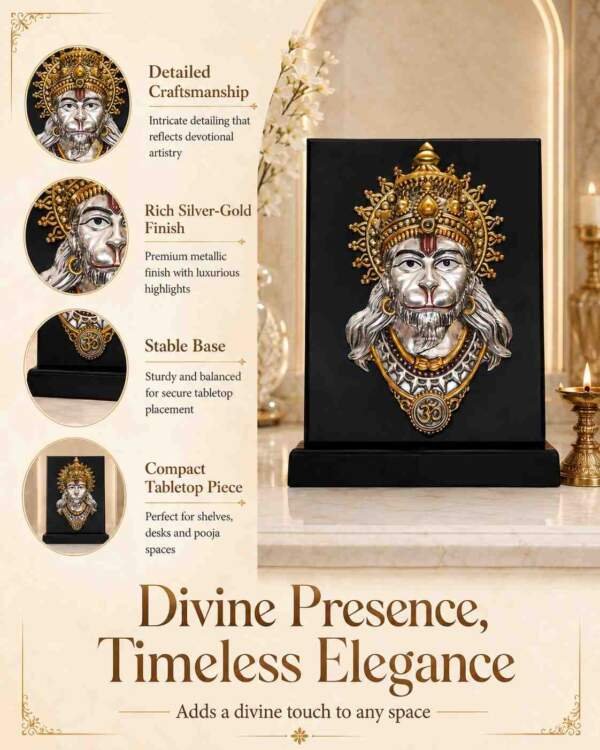 Hanuman Multicolor resin gift idol - view 6 | GW Creations