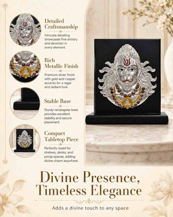 Hanuman Face Black resin gift idol - view 6 | GW Creations