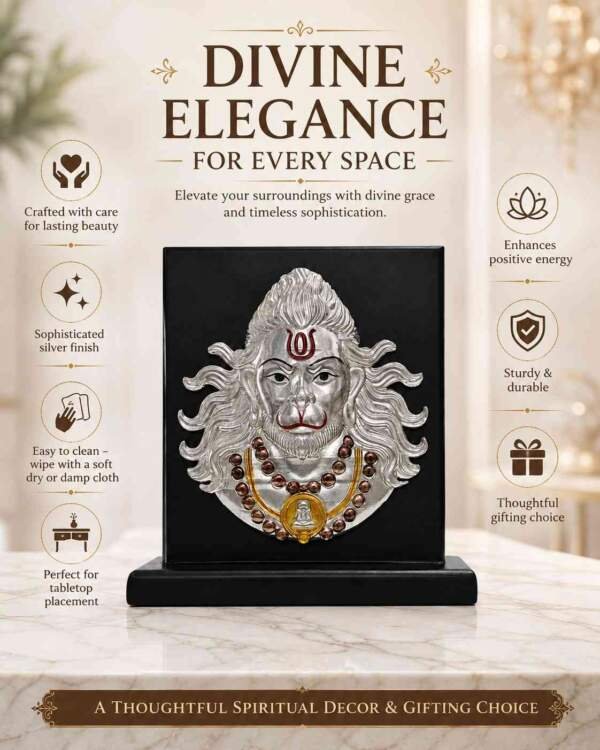 Hanuman Face Multicolor resin gift idol - view 7 | GW Creations