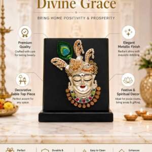 Krishna Black resin gift idol - view 5 | GW Creations