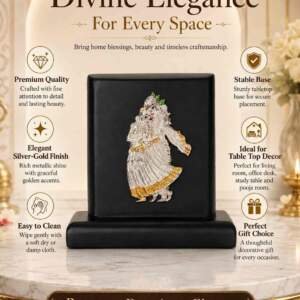 Radha Krishna Black And Gold resin gift idol - view 5 | GW Creations