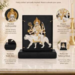 Durga Mata Multicolor resin gift idol - view 5 | GW Creations