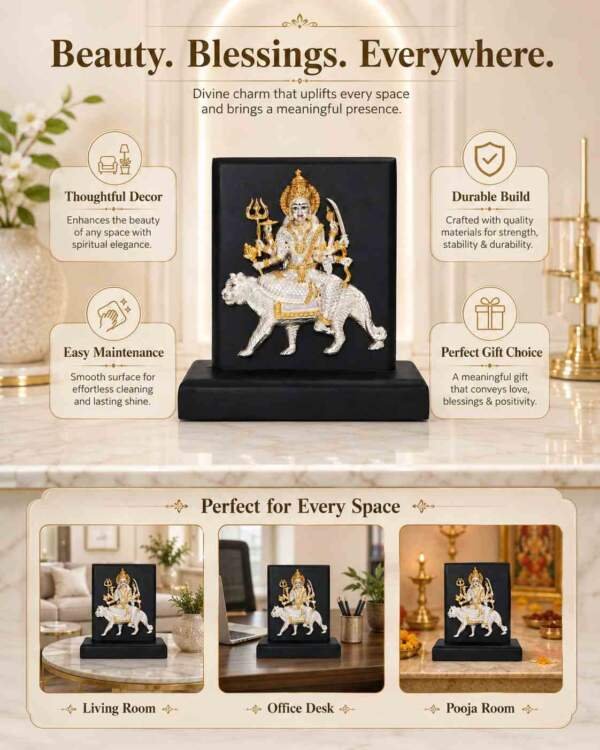 Durga Mata Multicolor resin gift idol - view 4 | GW Creations