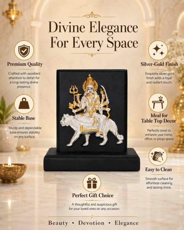 Durga Mata Multicolor resin gift idol - view 6 | GW Creations