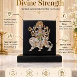 Sherawali Mata Multicolor resin gift idol - view 5 | GW Creations