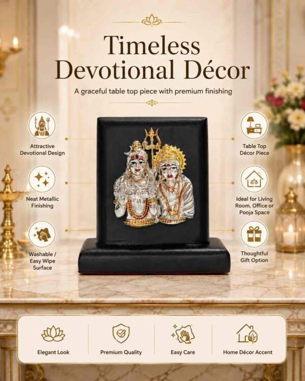 Shiv Parivar Multicolor resin gift idol - view 7 | GW Creations