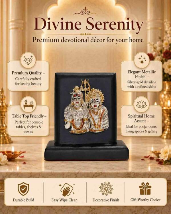 Shiv Parivar Multicolor resin gift idol - view 7 | GW Creations