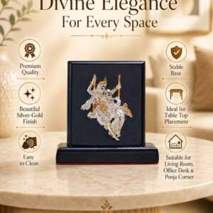 Radha Krishna Gold resin gift idol - view 6 | GW Creations
