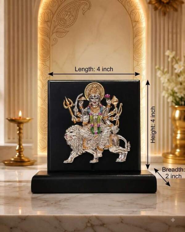 Sherawali Mata Black And Red resin gift idol - view 2 | GW Creations