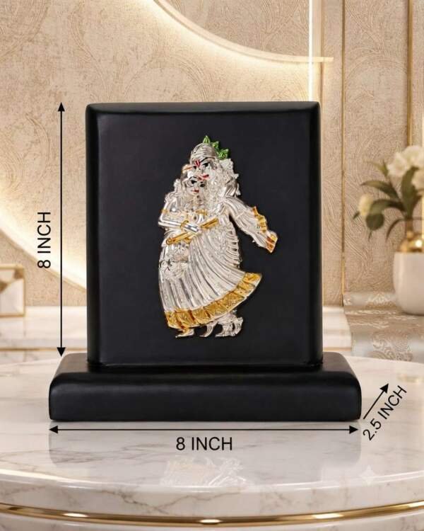 Radha Krishna Black And Gold resin gift idol - view 9 | GW Creations