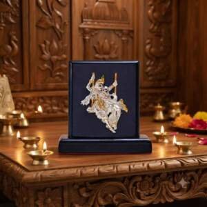 Radha Krishna Gold resin gift idol - view 8 | GW Creations