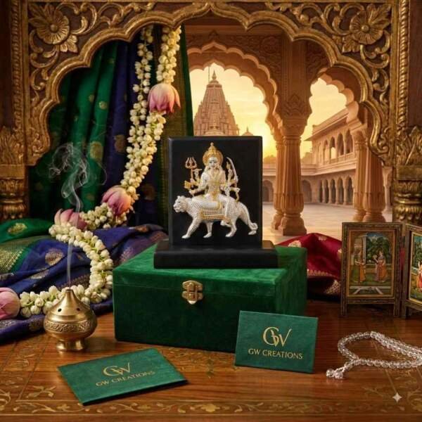 Durga Mata Gold resin gift idol - view 7 | GW Creations