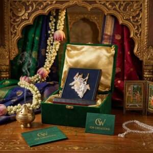 Radha Krishna Gold resin gift idol - view 9 | GW Creations