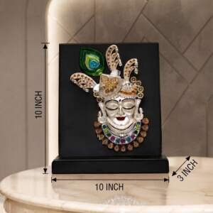 Krishna Black resin gift idol - view 8 | GW Creations