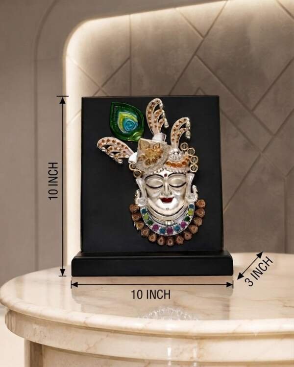 Krishna Black resin gift idol - view 8 | GW Creations