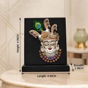 Krishna Black resin gift idol - view 8 | GW Creations