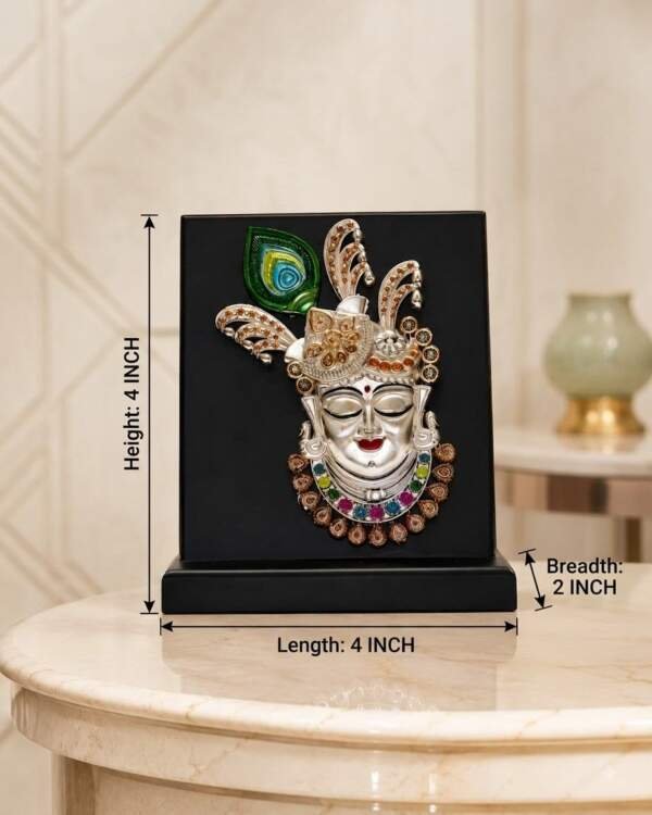 Krishna Black resin gift idol - view 8 | GW Creations