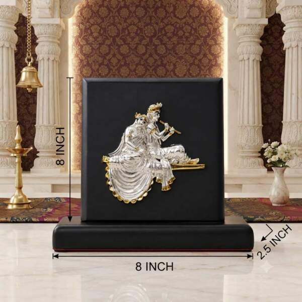 Radha Krishna Multicolor resin gift idol - view 9 | GW Creations