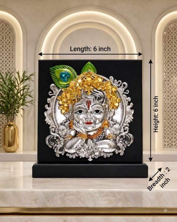 Baby Krishna Multicolor resin gift idol - view 9 | GW Creations