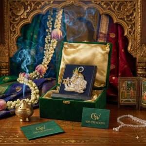 Radha Krishna Gold resin gift idol - view 9 | GW Creations