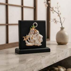 Radha Krishna Gold resin gift idol - view 8 | GW Creations