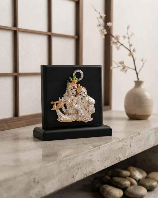 Radha Krishna Gold resin gift idol - view 8 | GW Creations