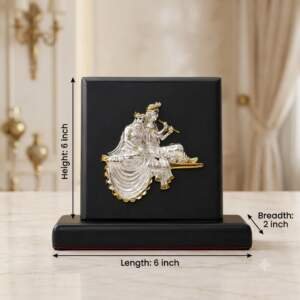 Radha Krishna Gold resin gift idol - view 9 | GW Creations