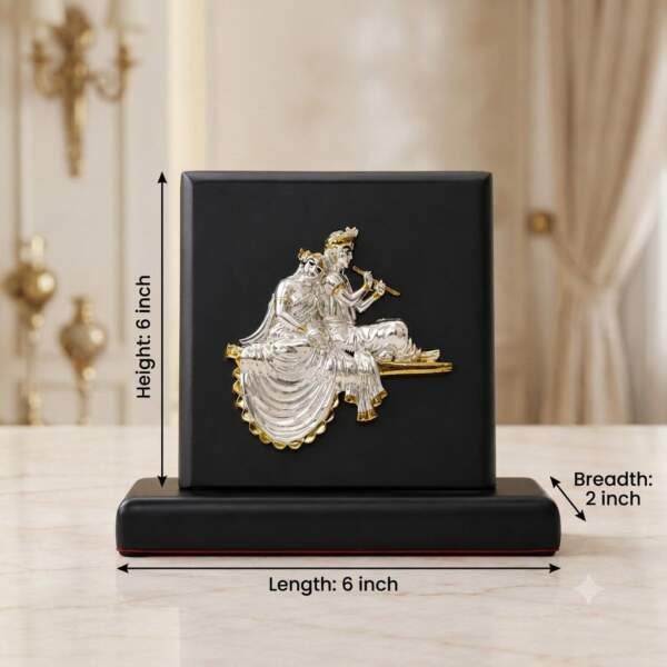 Radha Krishna Gold resin gift idol - view 9 | GW Creations