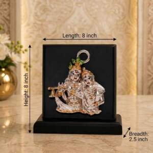 Radha Krishna Multicolor resin gift idol - view 8 | GW Creations