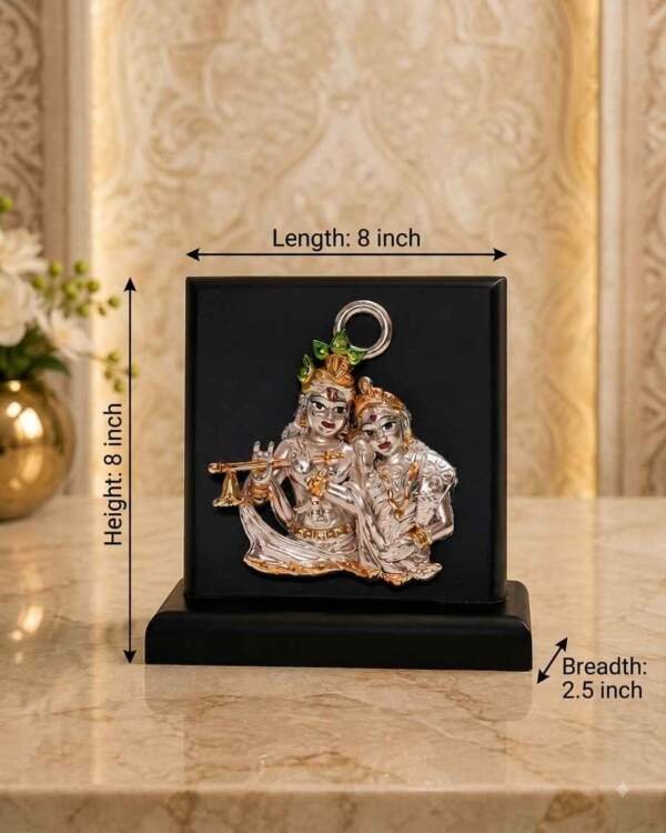 Radha Krishna Multicolor resin gift idol - view 8 | GW Creations