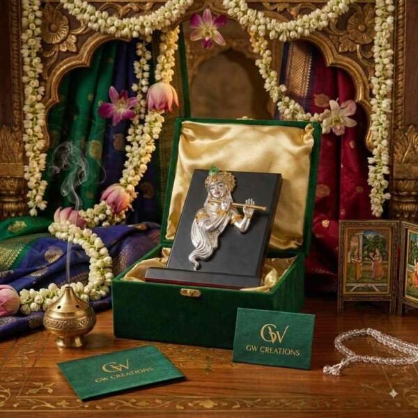 Flute Krishna Multicolor resin gift idol - view 8 | GW Creations