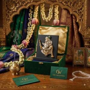 Krishna with Cow Multicolor resin gift idol - view 8 | GW Creations