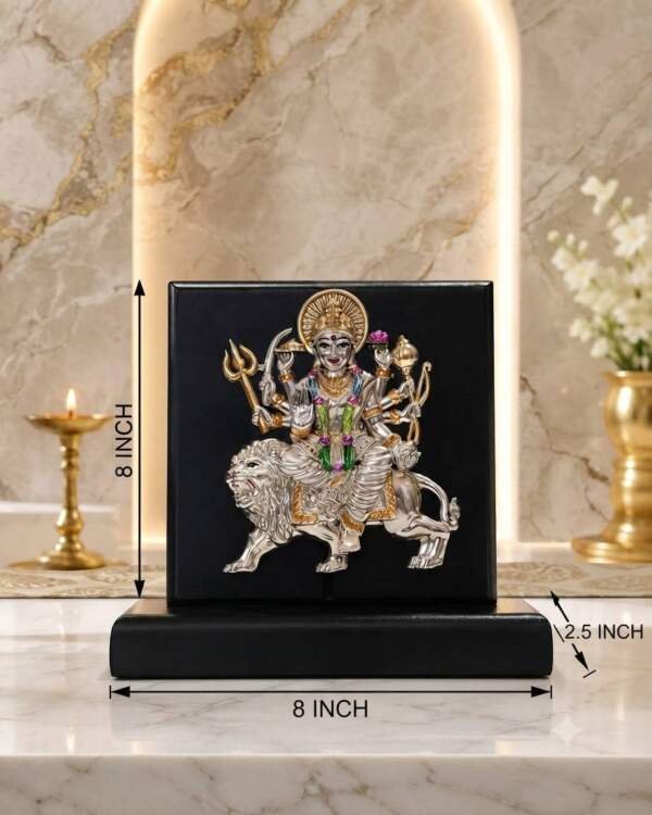 Sherawali Mata Black resin gift idol - view 9 | GW Creations