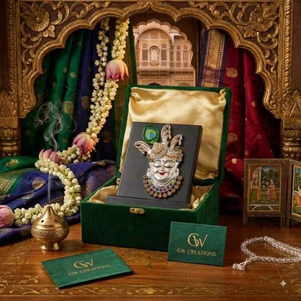 Krishna Silver resin gift idol - view 8 | GW Creations