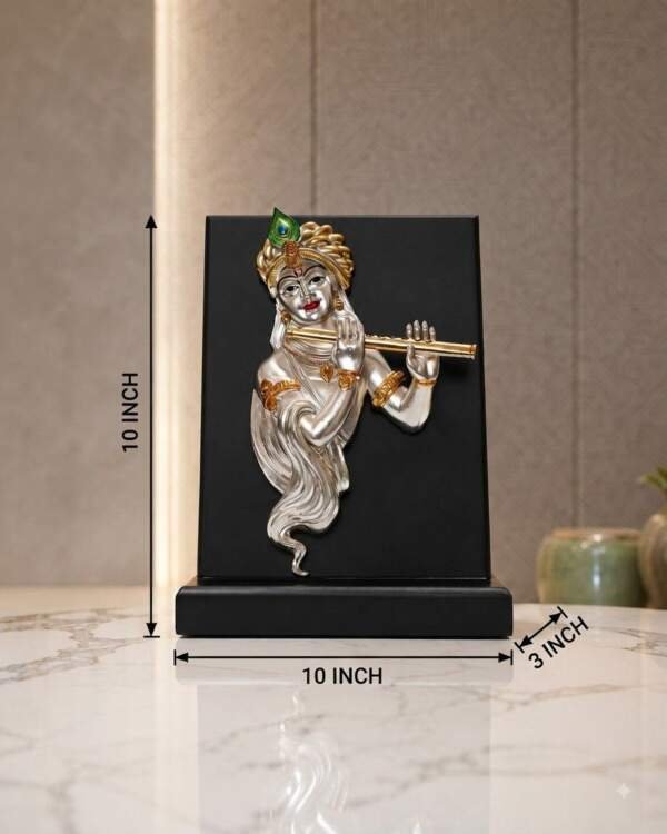 Flute Krishna Gold resin gift idol - view 9 | GW Creations